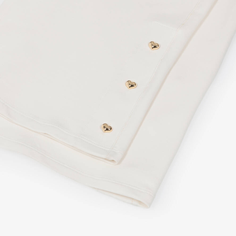 AIGNER-Кремовый комплект из хлопкового джерси для девочек | Childrensalon