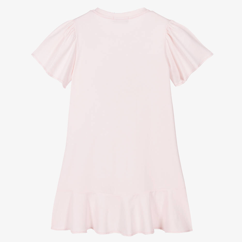 AIGNER-Girls Pale Pink Crossbody Bag Print Dress | Childrensalon