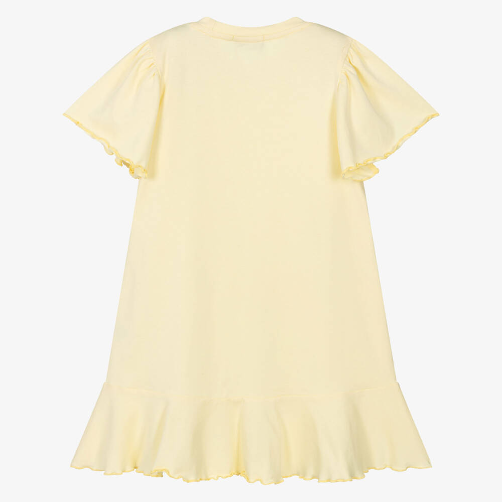 AIGNER-Girls Pale Yellow Cotton Crossbody Bag Dress | Childrensalon