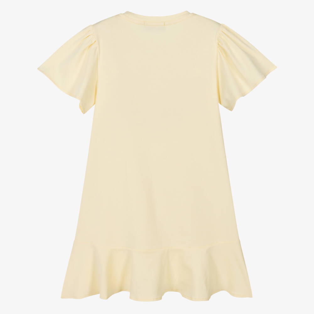 AIGNER-Girls Pale Yellow Crossbody Bag Print Dress | Childrensalon