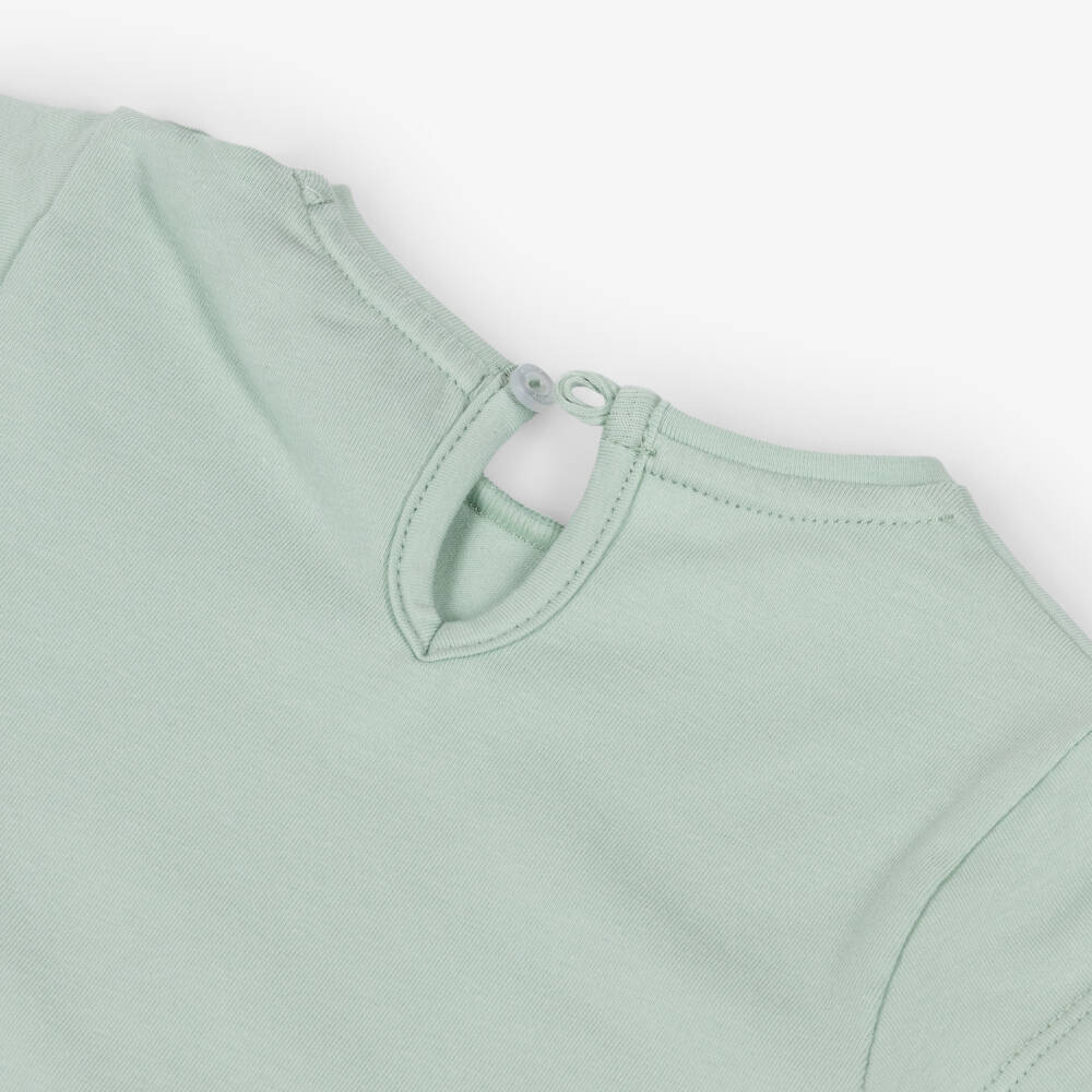 AIGNER-Girls Pastel Green Butterfly Print Cotton T-Shirt | Childrensalon