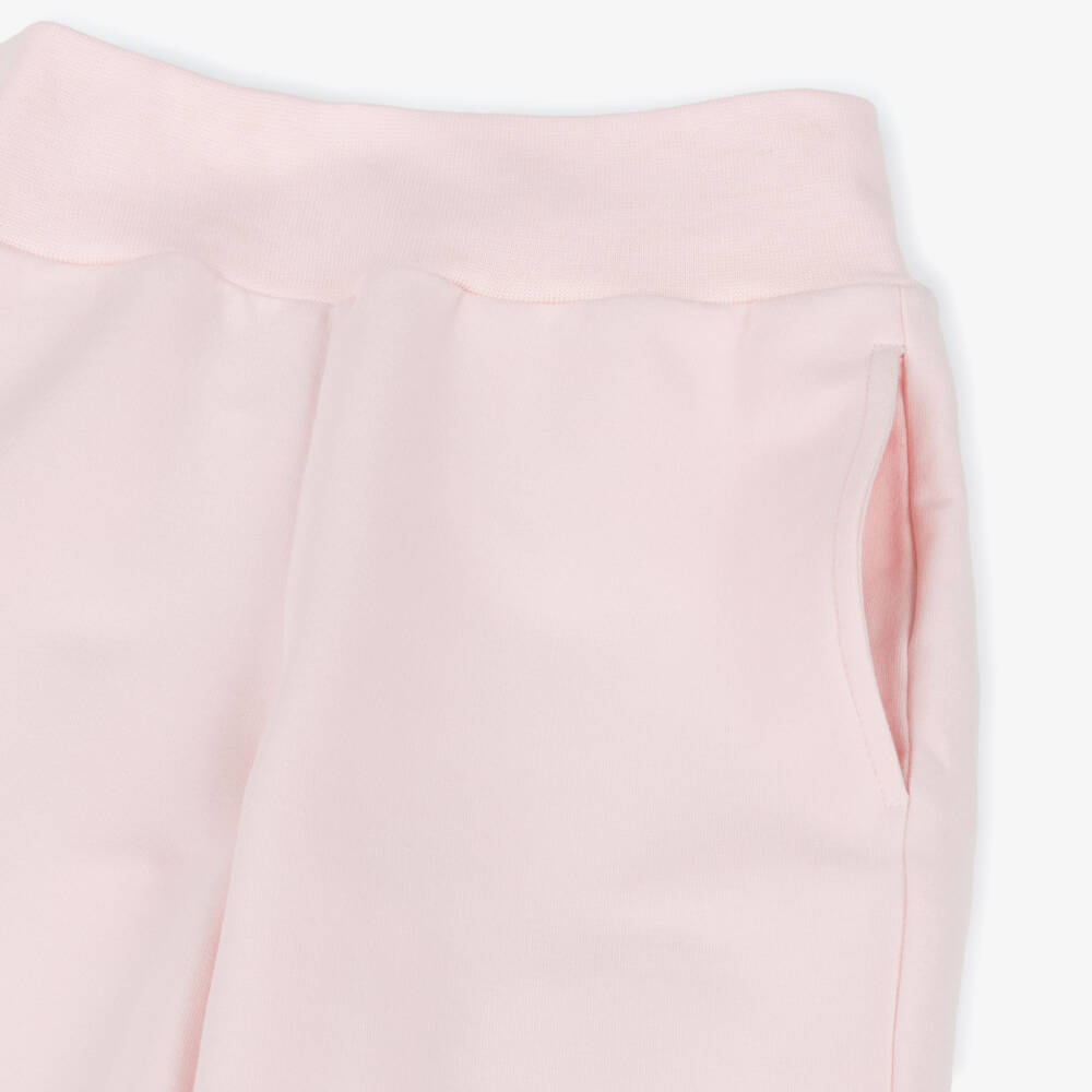 AIGNER-طقم رياضي بنات بطبعة حقيبة كروس بودي قطن لون زهري  | Childrensalon