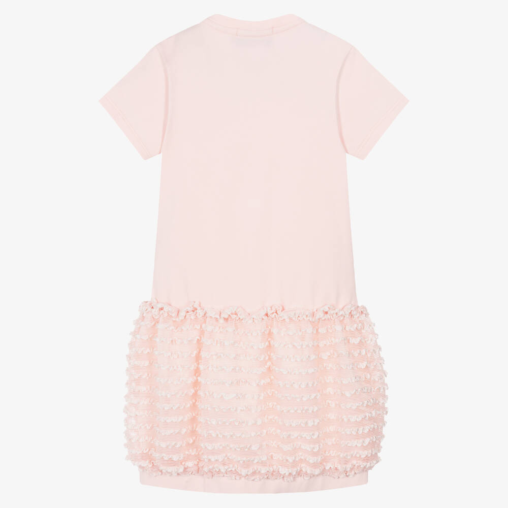 AIGNER-Girls Pink Cotton Frilly Bubble Dress | Childrensalon