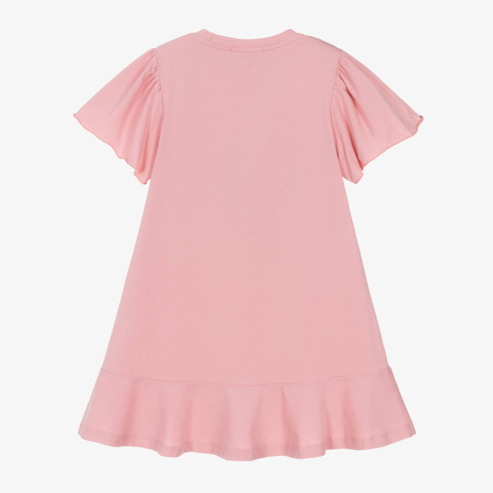 AIGNER-Girls Pink Cotton Handbag Dress | Childrensalon