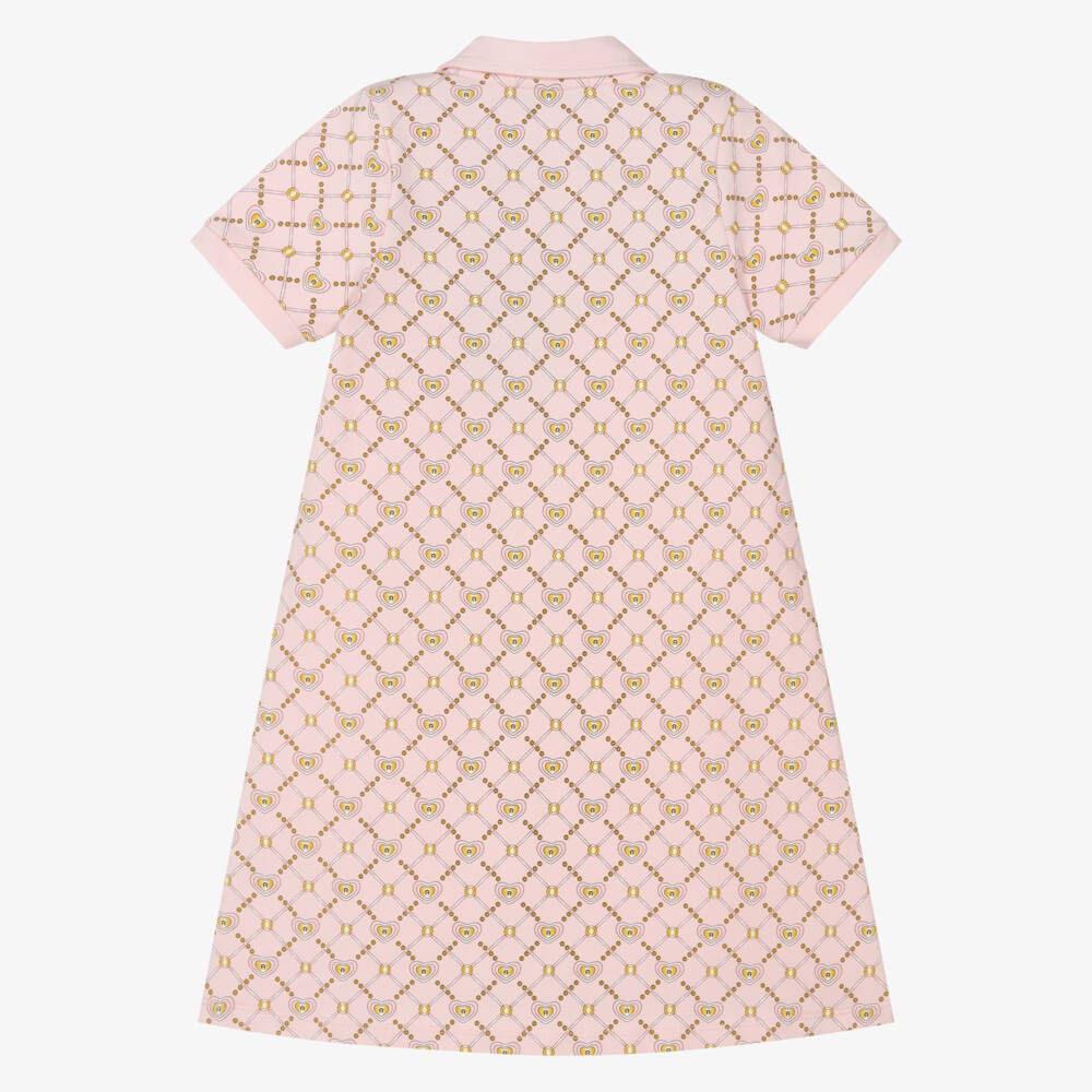 AIGNER-Girls Pink Cotton Heart & Horseshoe Logo Dress | Childrensalon