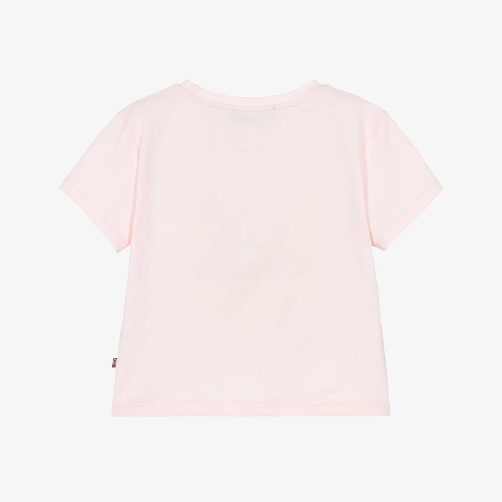 AIGNER-Girls Pink Cotton Heart Logo T-Shirt | Childrensalon