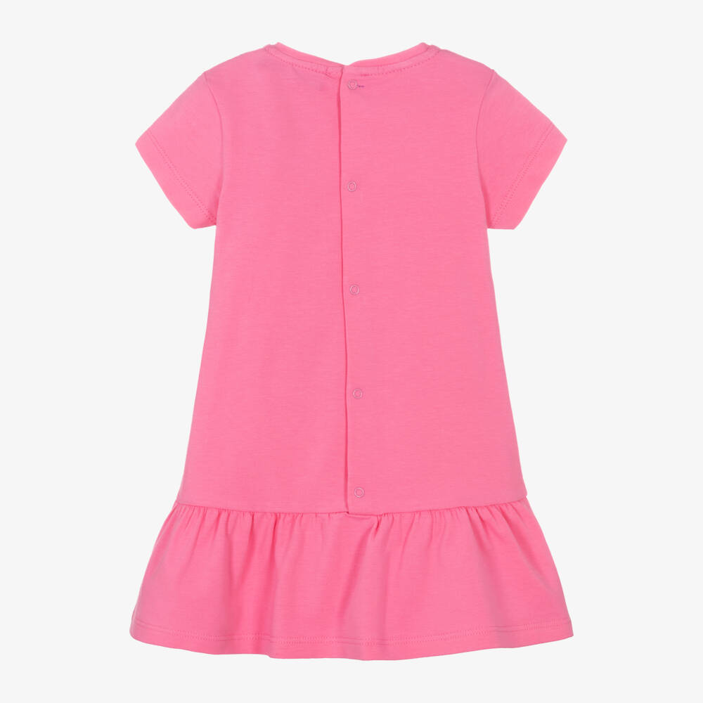AIGNER-Girls Pink Cotton Jersey Dress | Childrensalon