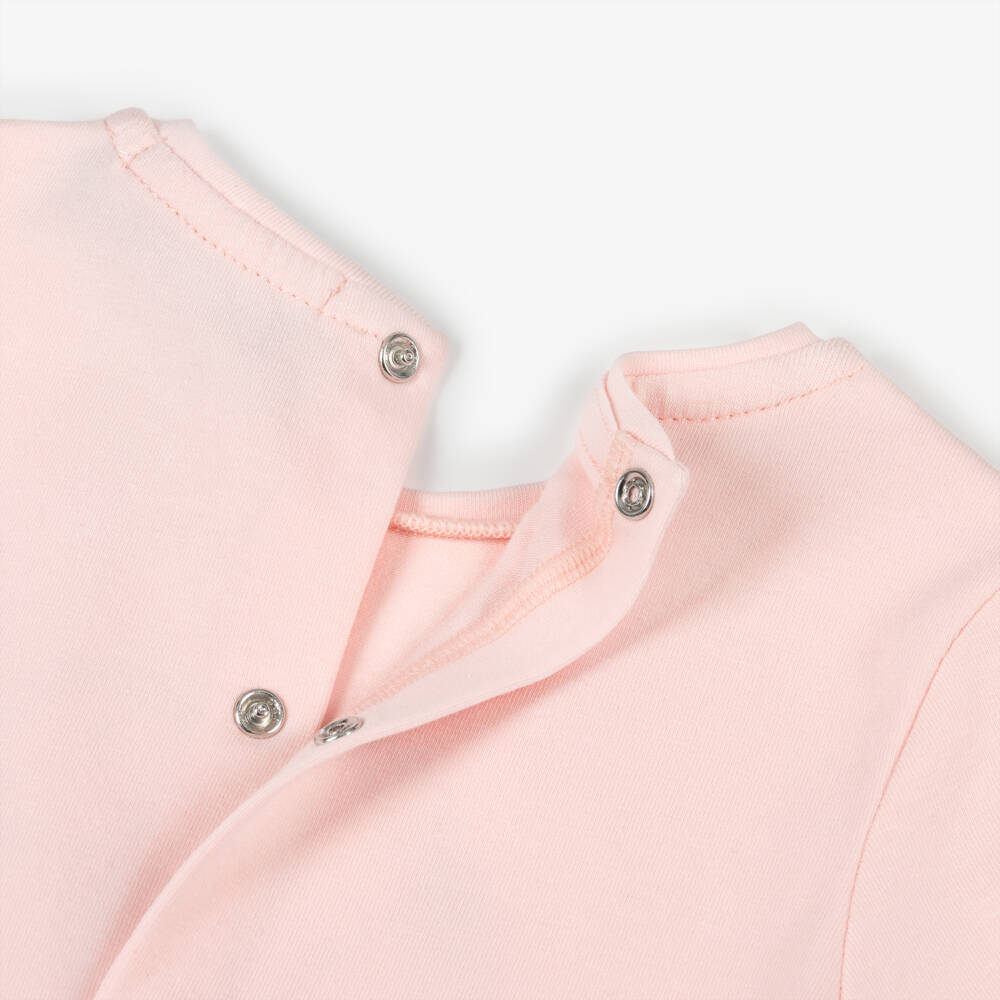 AIGNER-Girls Pink Cotton Jersey Hearts Dress | Childrensalon