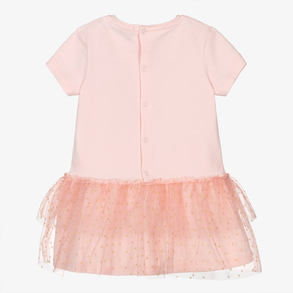 AIGNER-Girls Pink Cotton Jersey Hearts Dress | Childrensalon