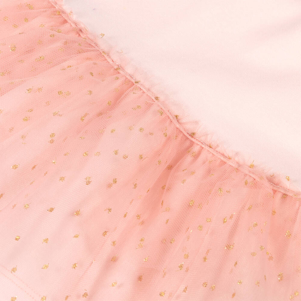 AIGNER-Girls Pink Cotton Jersey Hearts Dress | Childrensalon