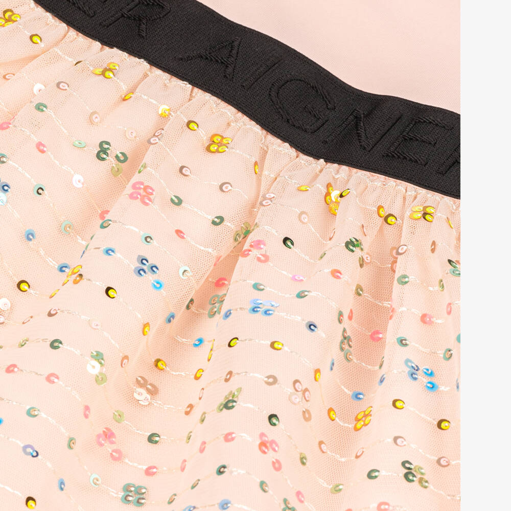 AIGNER-Girls Pink Cotton & Tulle Dress | Childrensalon