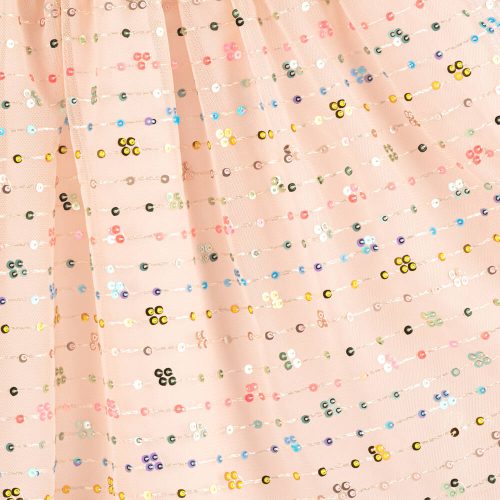 AIGNER-Girls Pink Cotton & Tulle Dress | Childrensalon