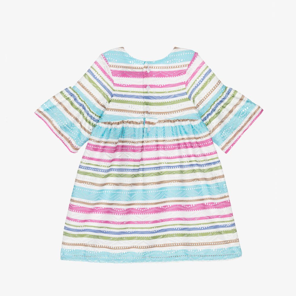 AIGNER-Girls Pink Striped Dress | Childrensalon