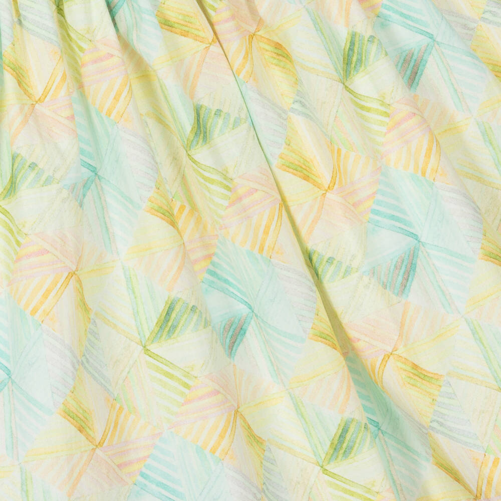 AIGNER-Girls Yellow Cotton Pastel Print Dress | Childrensalon