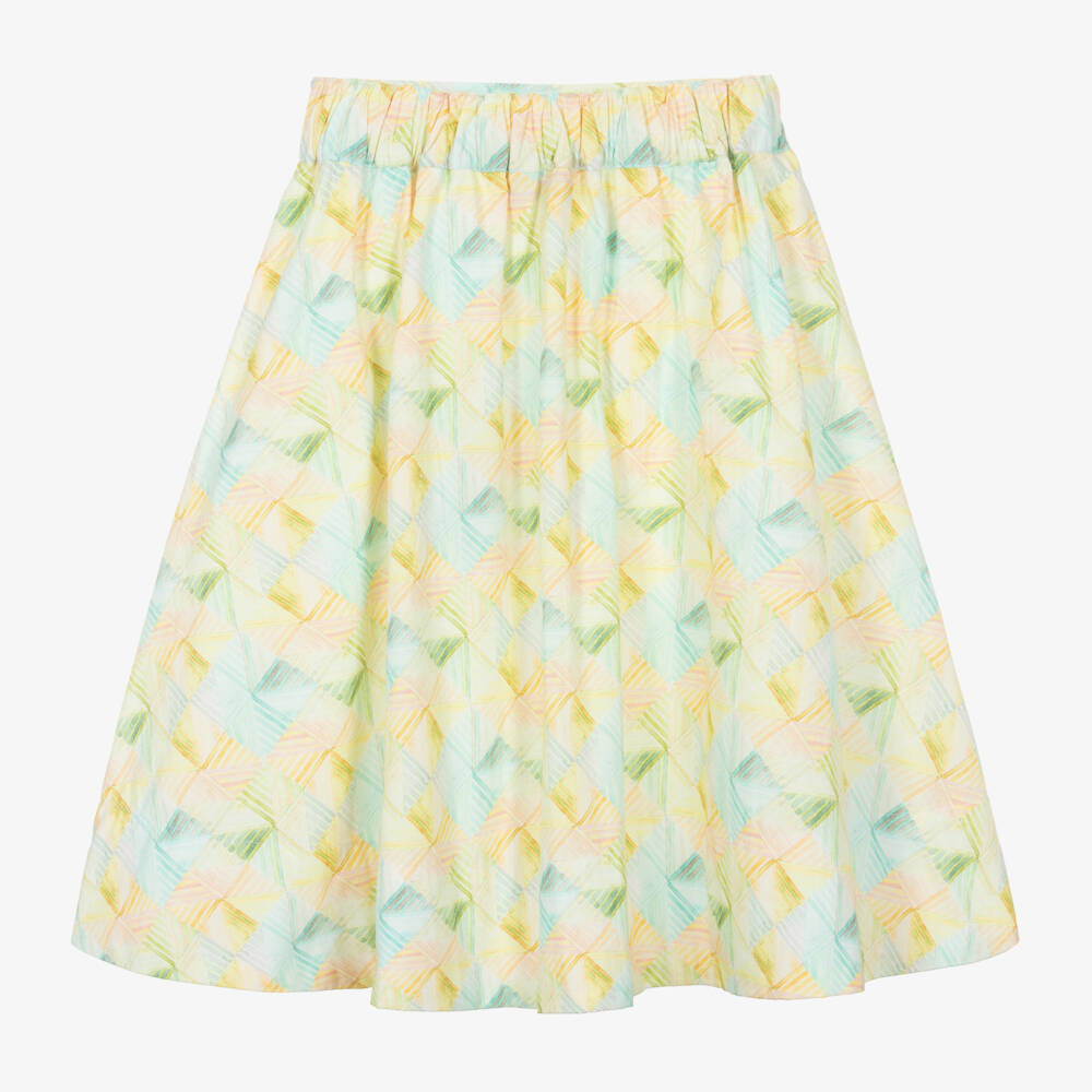 AIGNER-Girls Yellow Pastel Print Skirt | Childrensalon