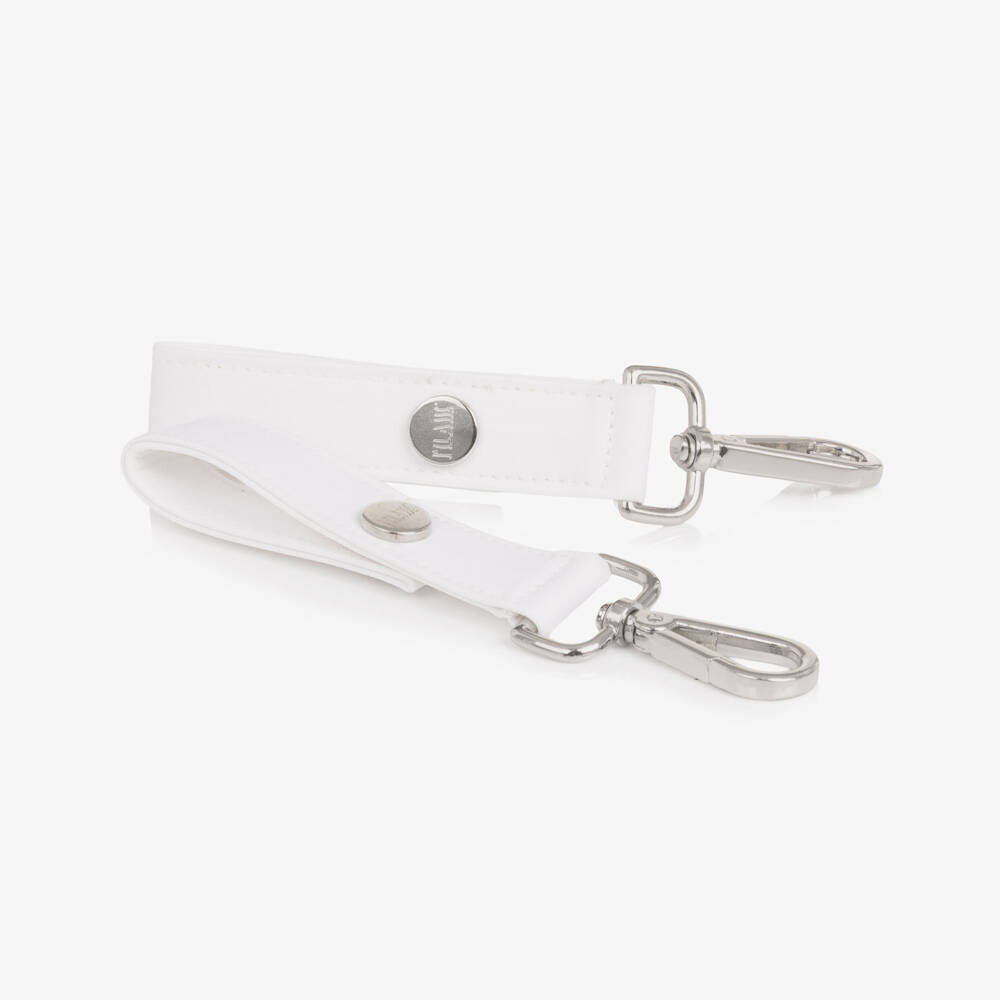 Alviero Martini-White & Silver Geo Map Print Baby Changing Bag (40cm) | Childrensalon