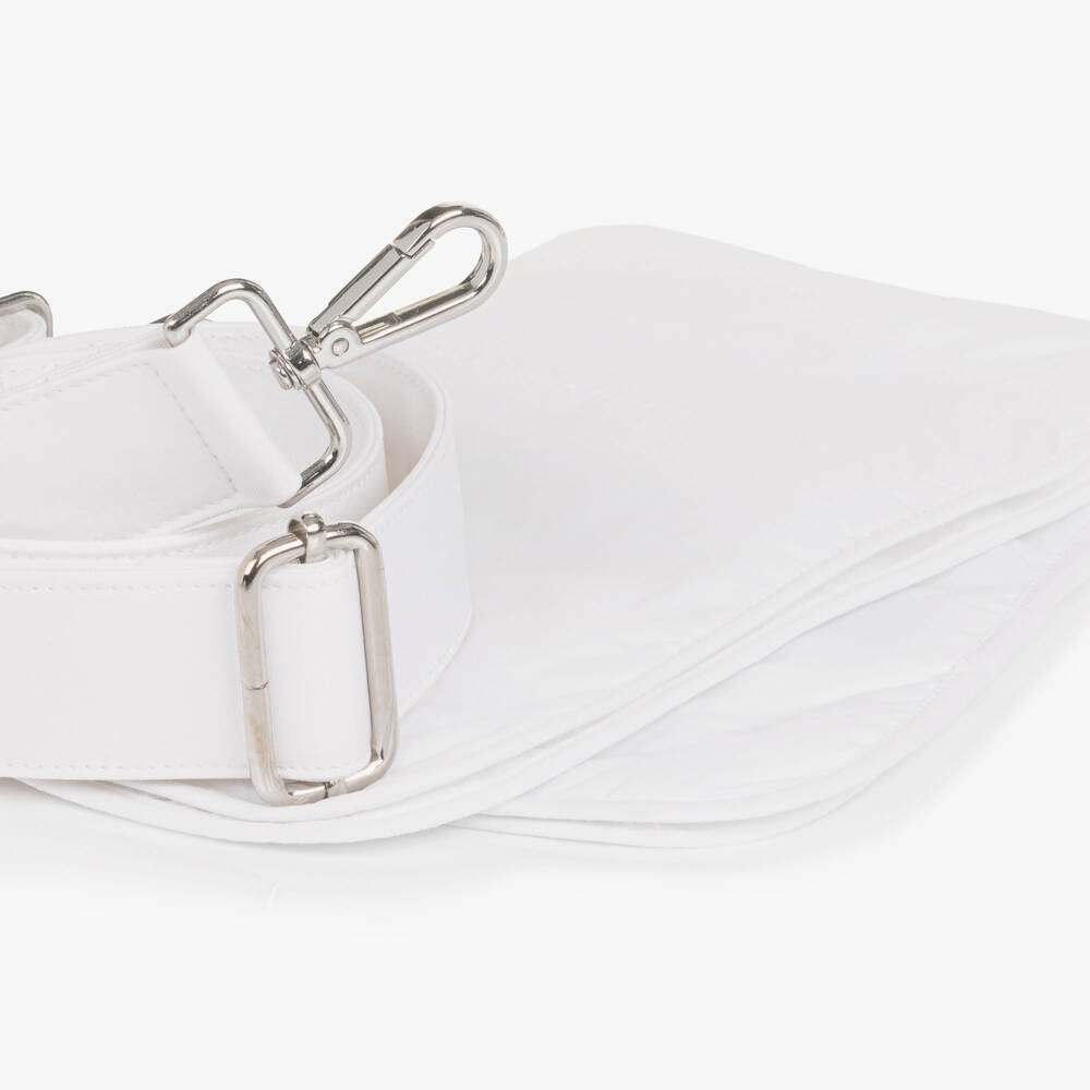 Alviero Martini-White & Silver Geo Map Print Baby Changing Bag (40cm) | Childrensalon