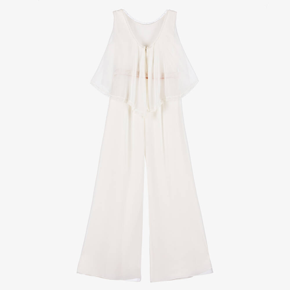 Amaya-جمبسوت شيفون لون عاجي للبنات | Childrensalon