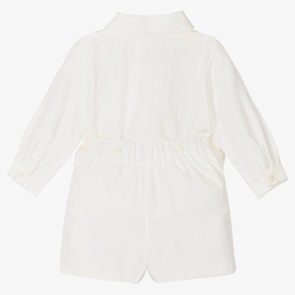 Ancar-بِدلة رسمية حرير وقطن لون عاجي أطفال ولادي | Childrensalon