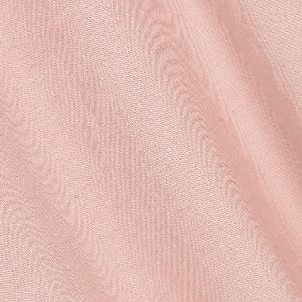 Ancar-Girls Pink Linen & Cotton Collared Dress | Childrensalon