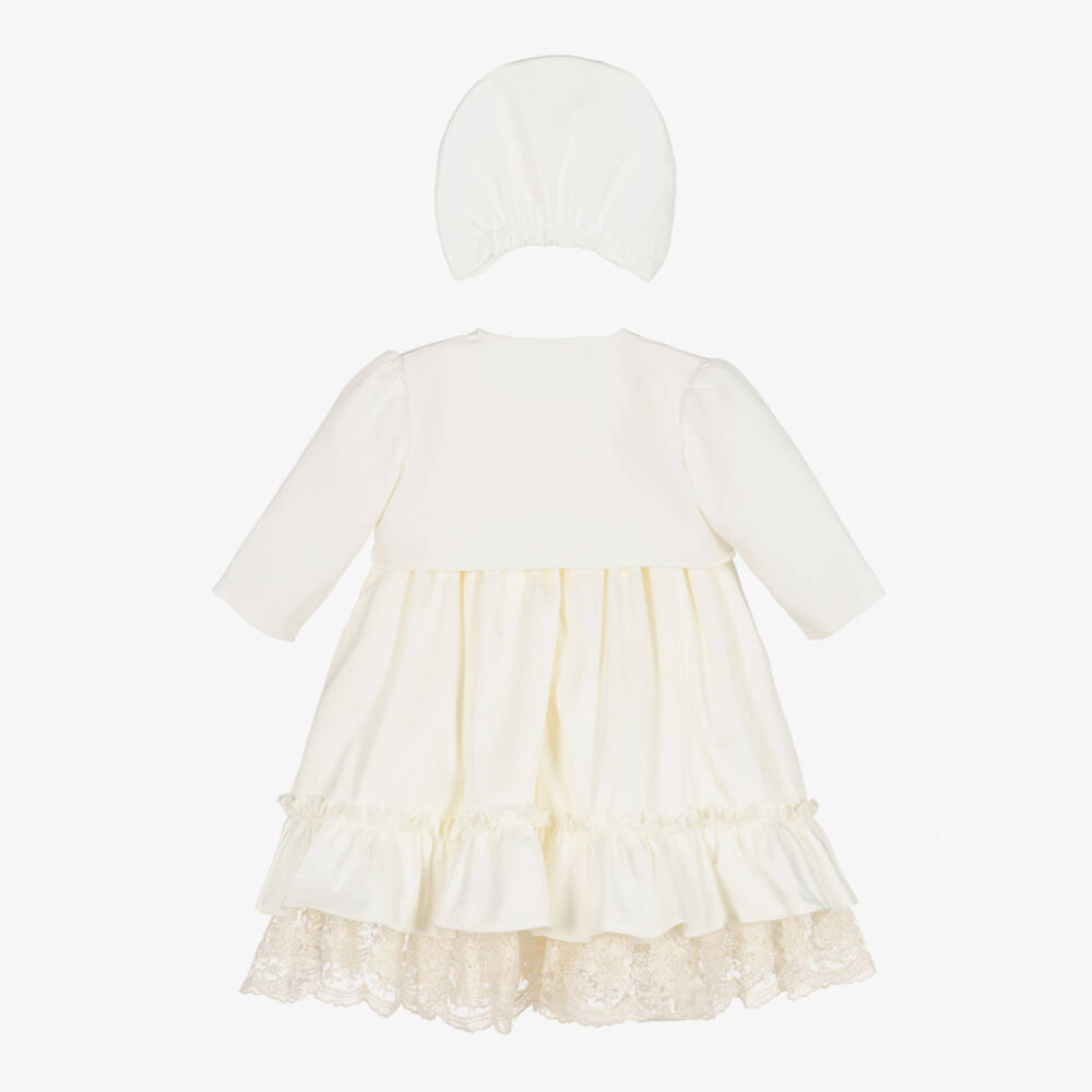 Andreeatex-Комплект с кремовым кружевным платьем для малышек | Childrensalon