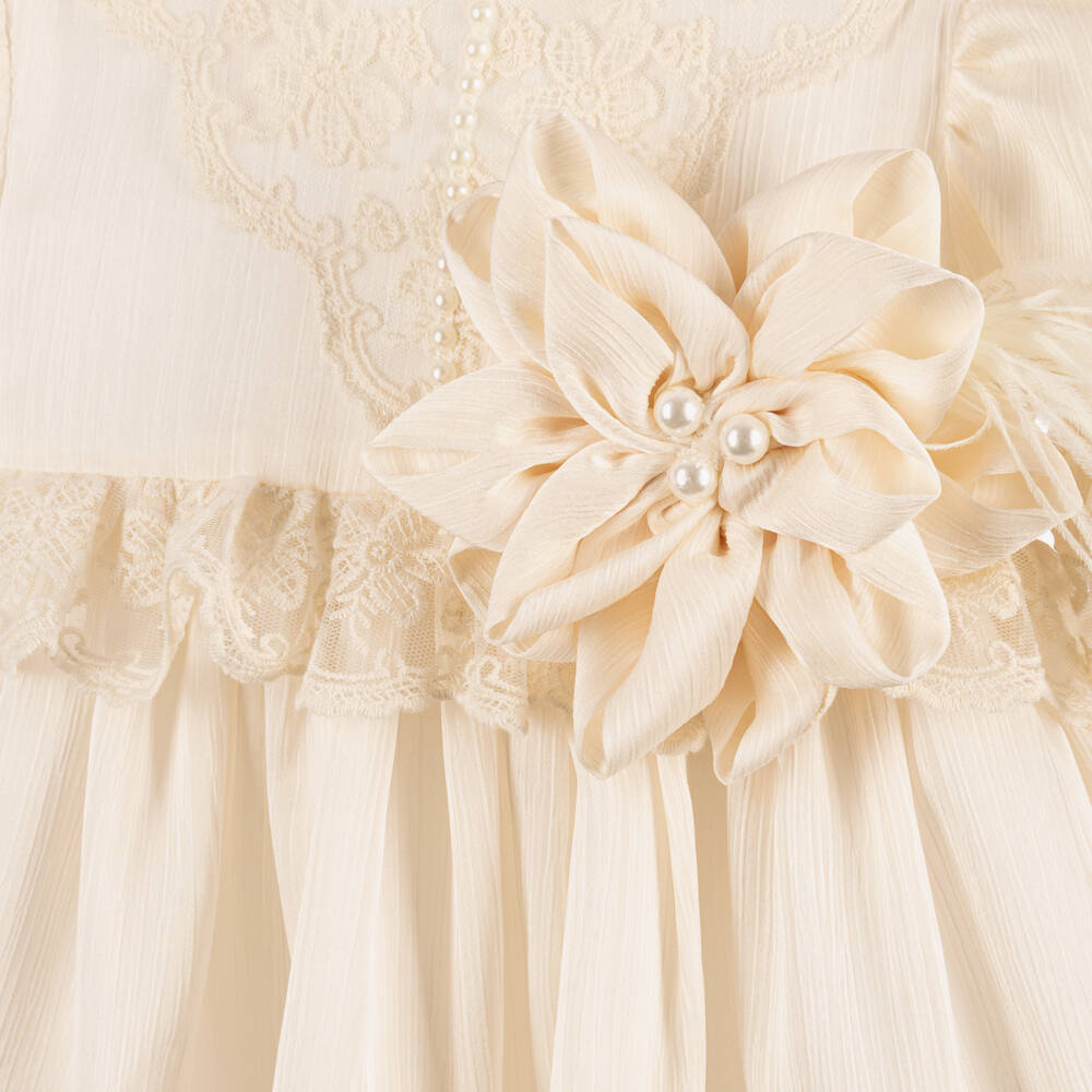 Andreeatex-Baby Girls Pale Pink Crêpe Dress Set | Childrensalon
