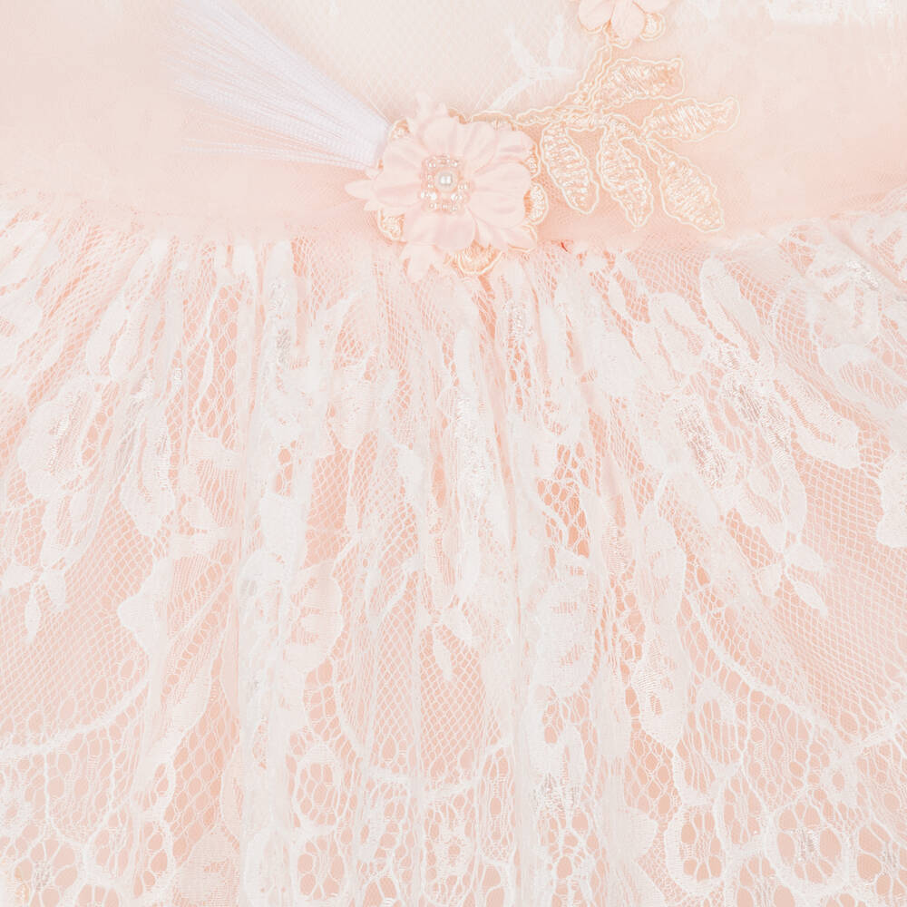 Andreeatex-Baby Girls Pink Lace & Tulle Dress Set | Childrensalon
