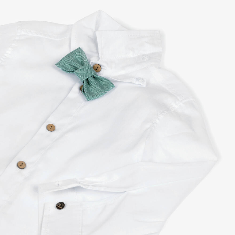 Andreeatex-Boys Aqua Green & Grey Suit | Childrensalon