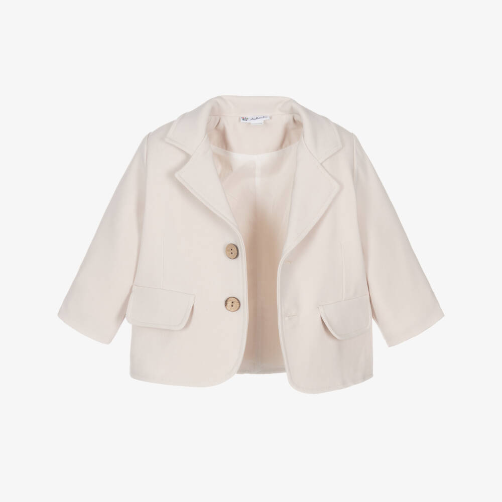 Andreeatex-Boys Beige Jersey Suit | Childrensalon