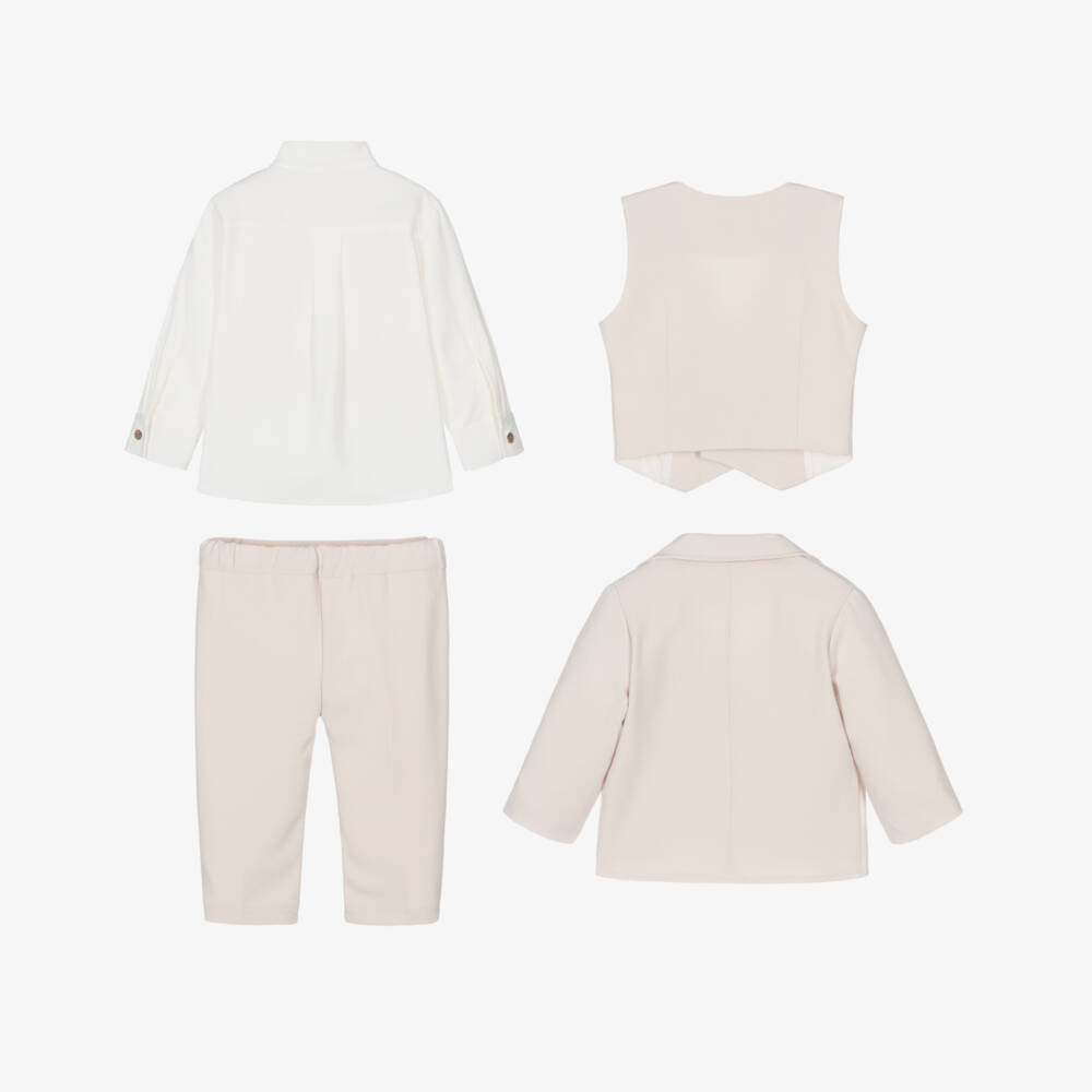 Andreeatex-Boys Beige Jersey Suit | Childrensalon