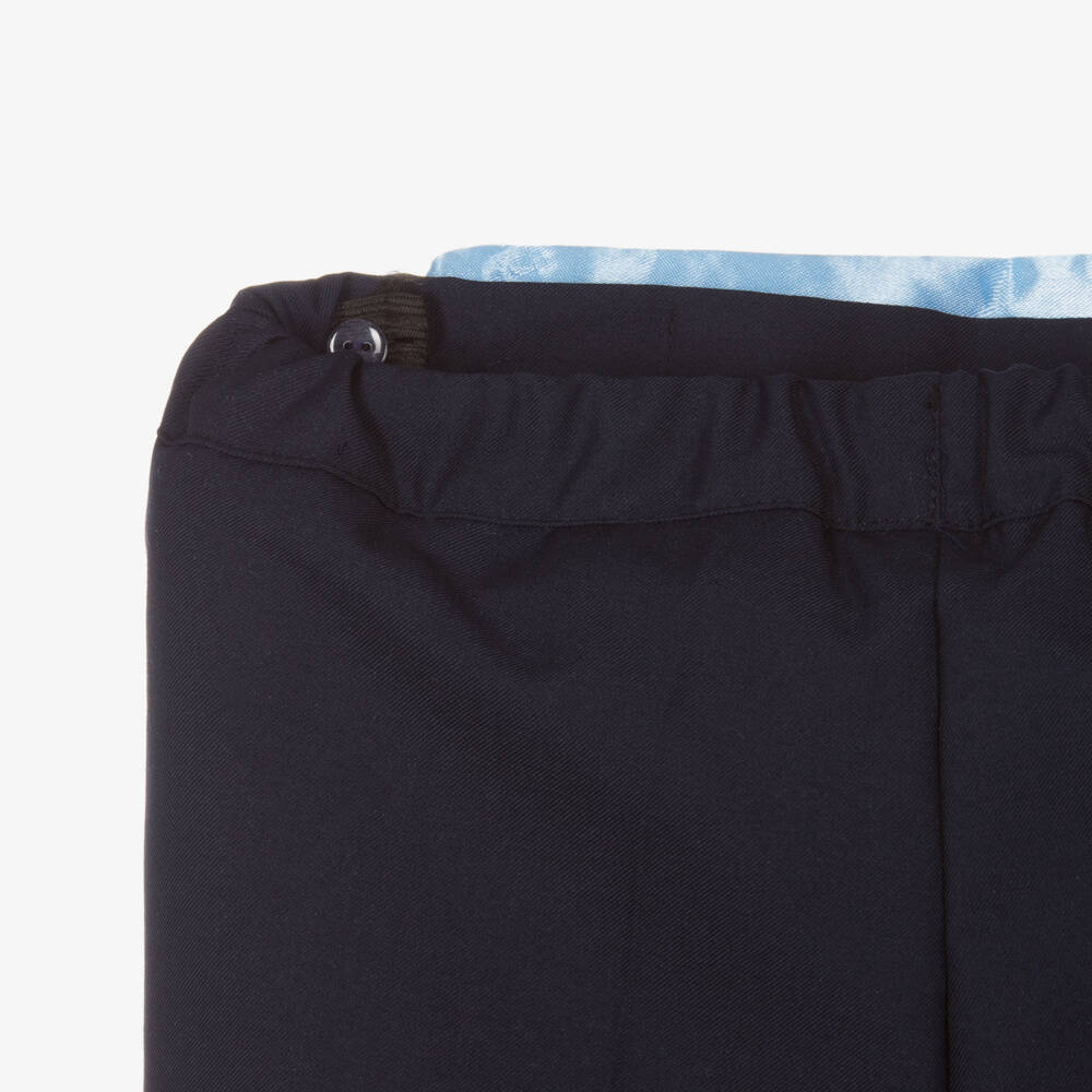 Andreeatex-Boys Blue Velour Suit | Childrensalon