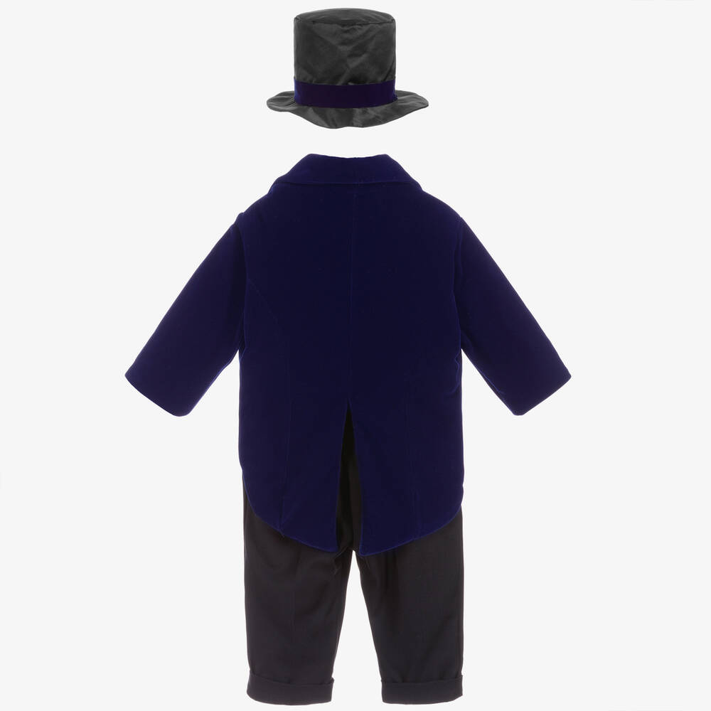 Andreeatex-Boys Blue Velvet Suit | Childrensalon