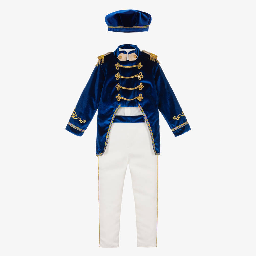 Andreeatex-Boys Royal Blue Velvet Suit | Childrensalon
