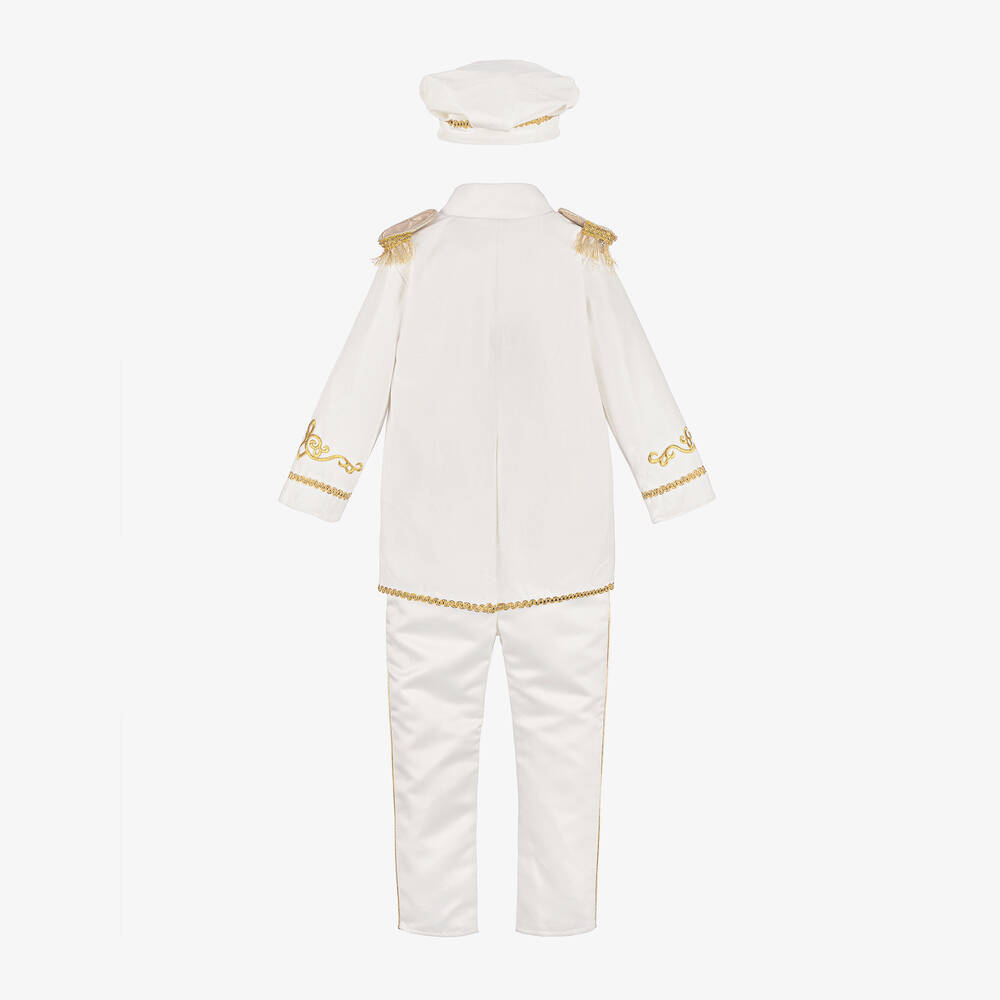 Andreeatex-Boys White & Gold Military Suit | Childrensalon