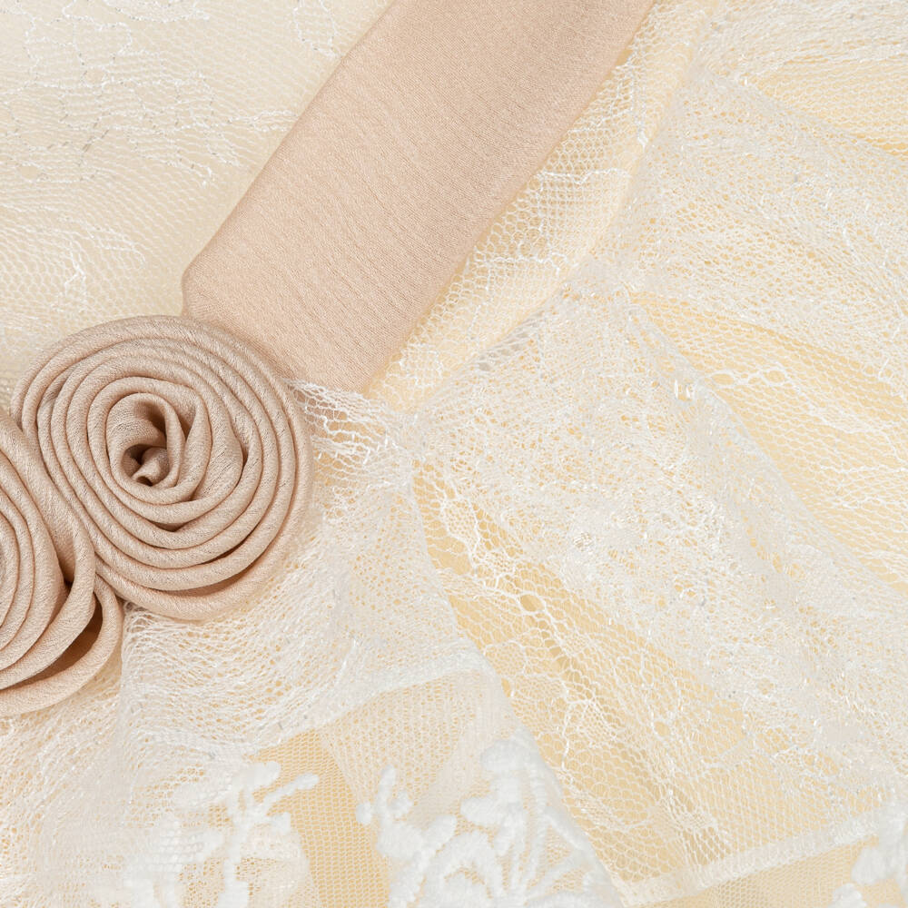 Andreeatex-Кремовое кружевное платье для девочек | Childrensalon