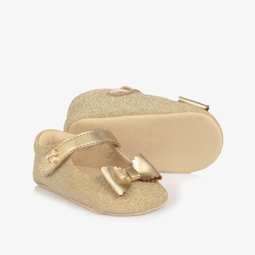 Angel's Face-Baby Girls Gold Glitter Pre-Walker Shoes | Childrensalon