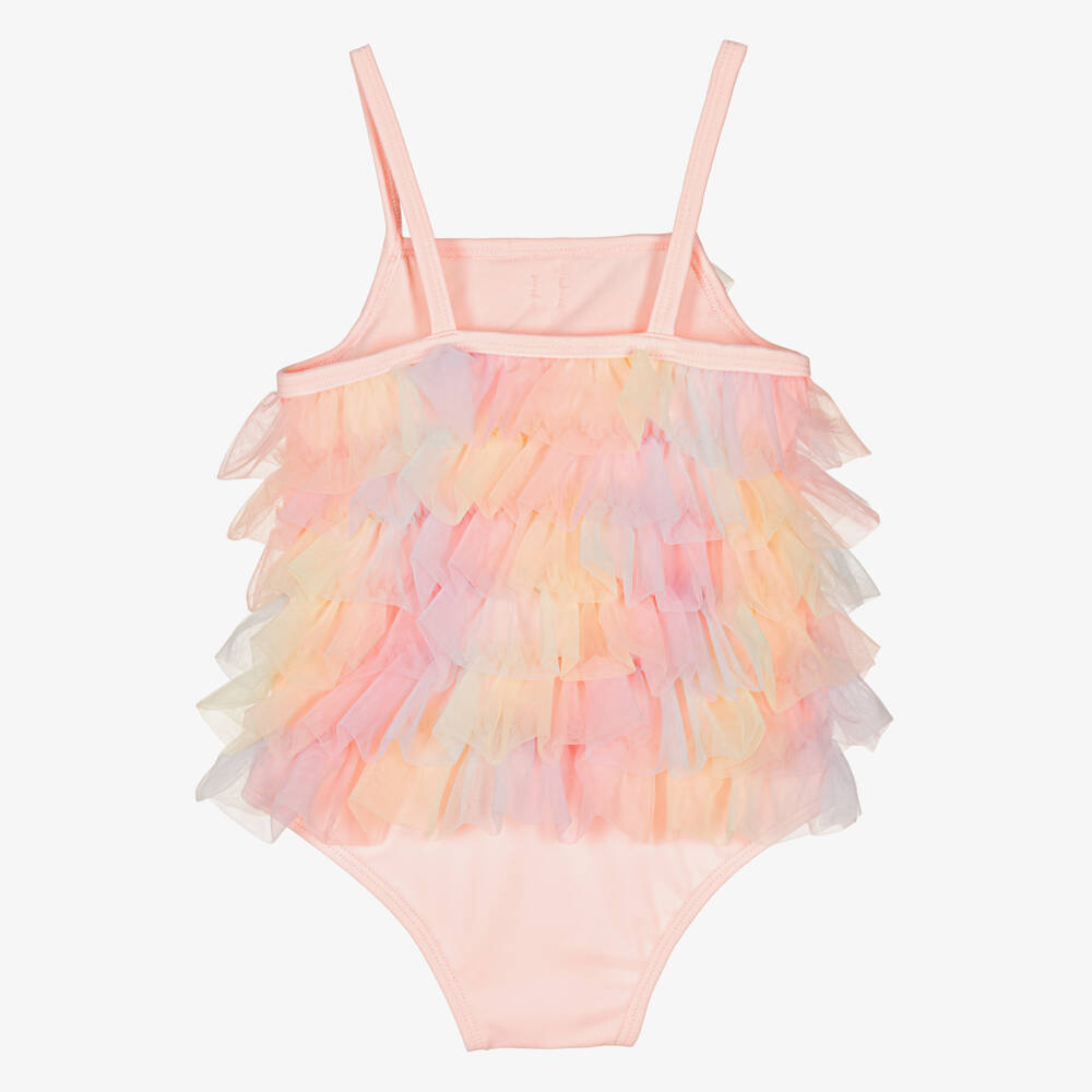 Angel's Face-Baby Girls Pale Pink Tulle Swimsuit (UPF50+) | Childrensalon
