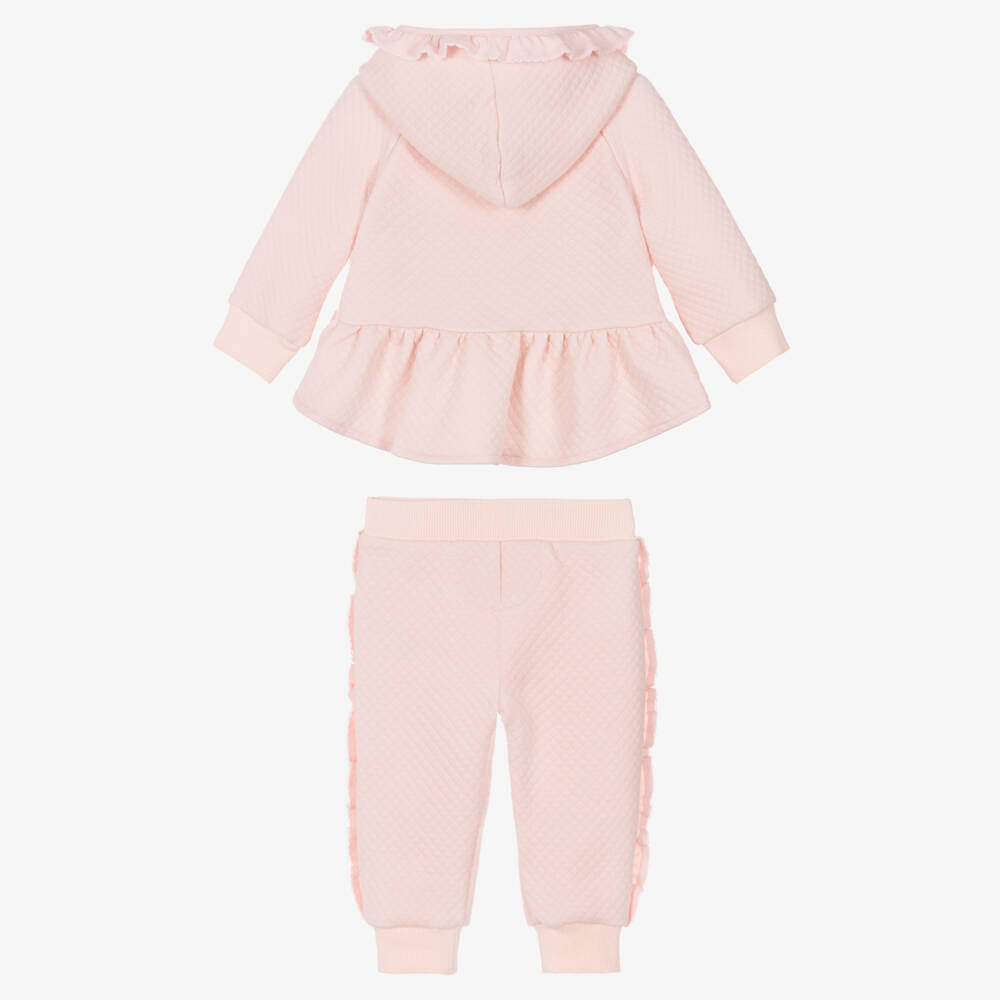 Angel's Face-بدلة رياضية قطن لون زهري للمولودات | Childrensalon