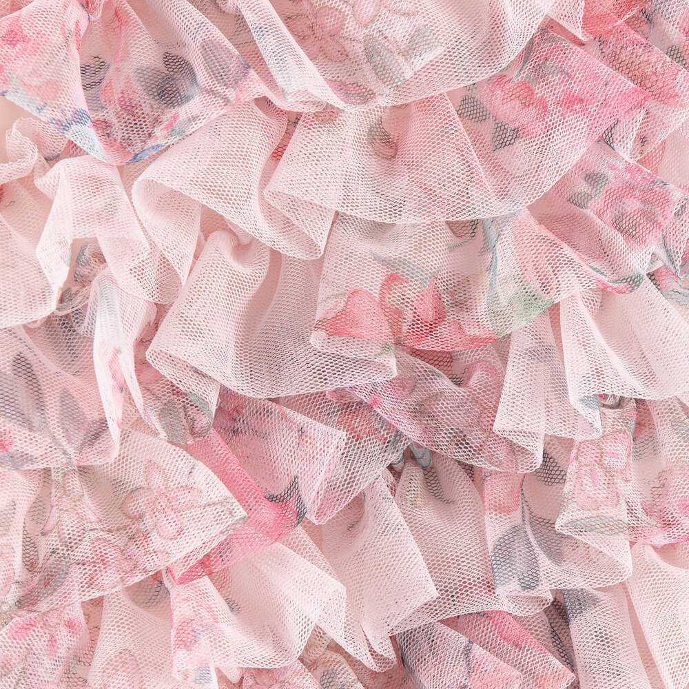 Angel's Face-Baby Girls Pink Floral Tulle Swimsuit | Childrensalon