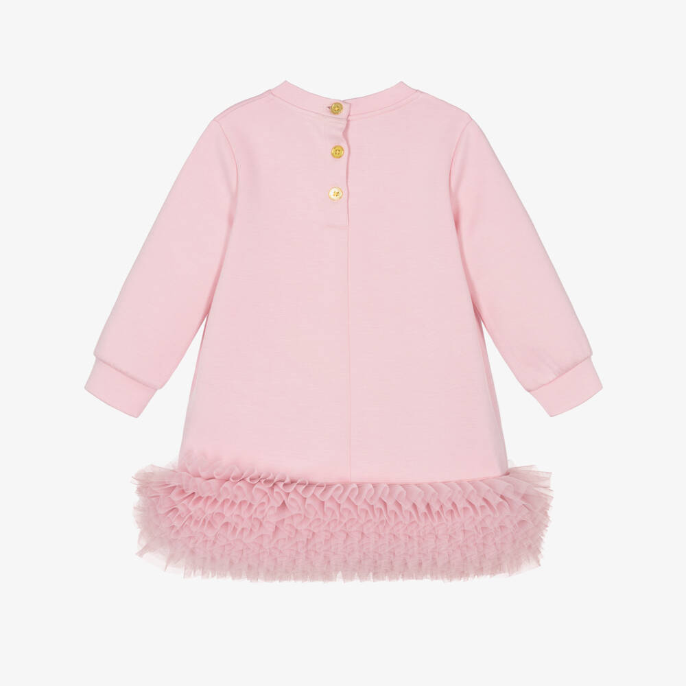 Angel's Face-Baby Girls Pink Patricia Dress with Tulle Ruffle Hem | Childrensalon