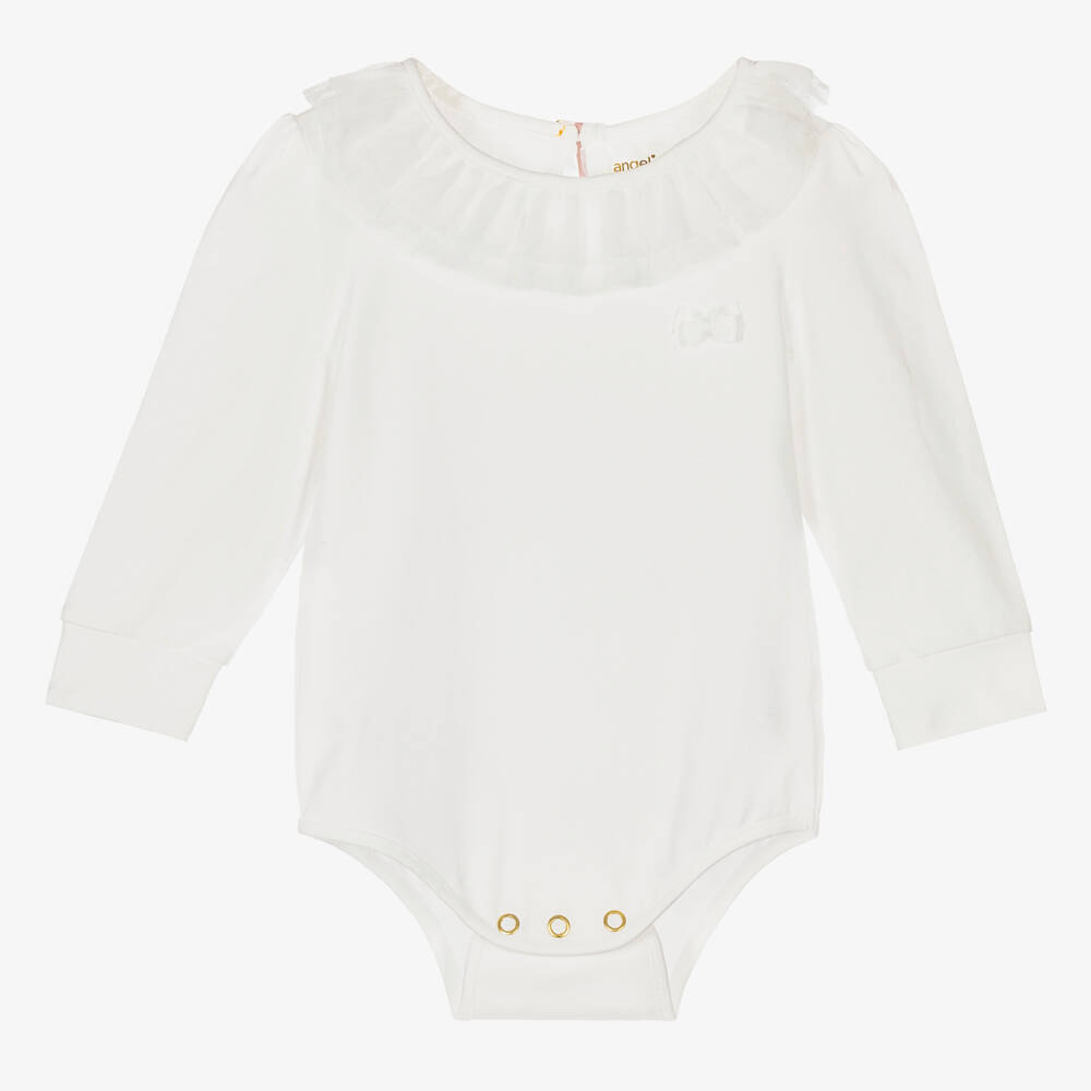 Angel's Face-Baby Girls White Bodysuit | Childrensalon