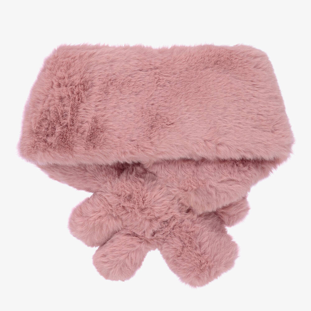 Angel's Face-Beige Faux Fur Bunny Snood | Childrensalon