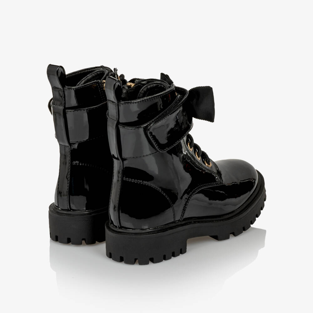 Angel's Face-Black Patent Boots | Childrensalon