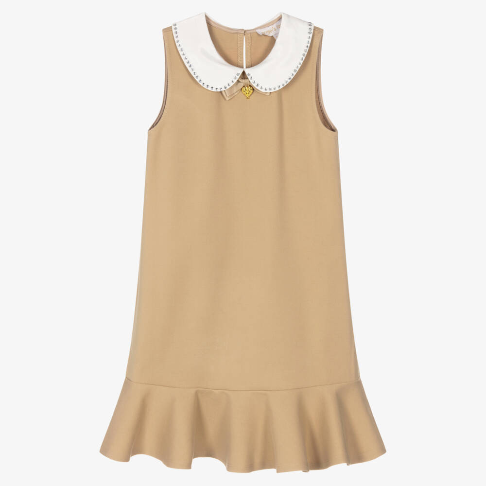 beige jersey dress LONG IRIDESCENT JERSEY DRESS main image 0