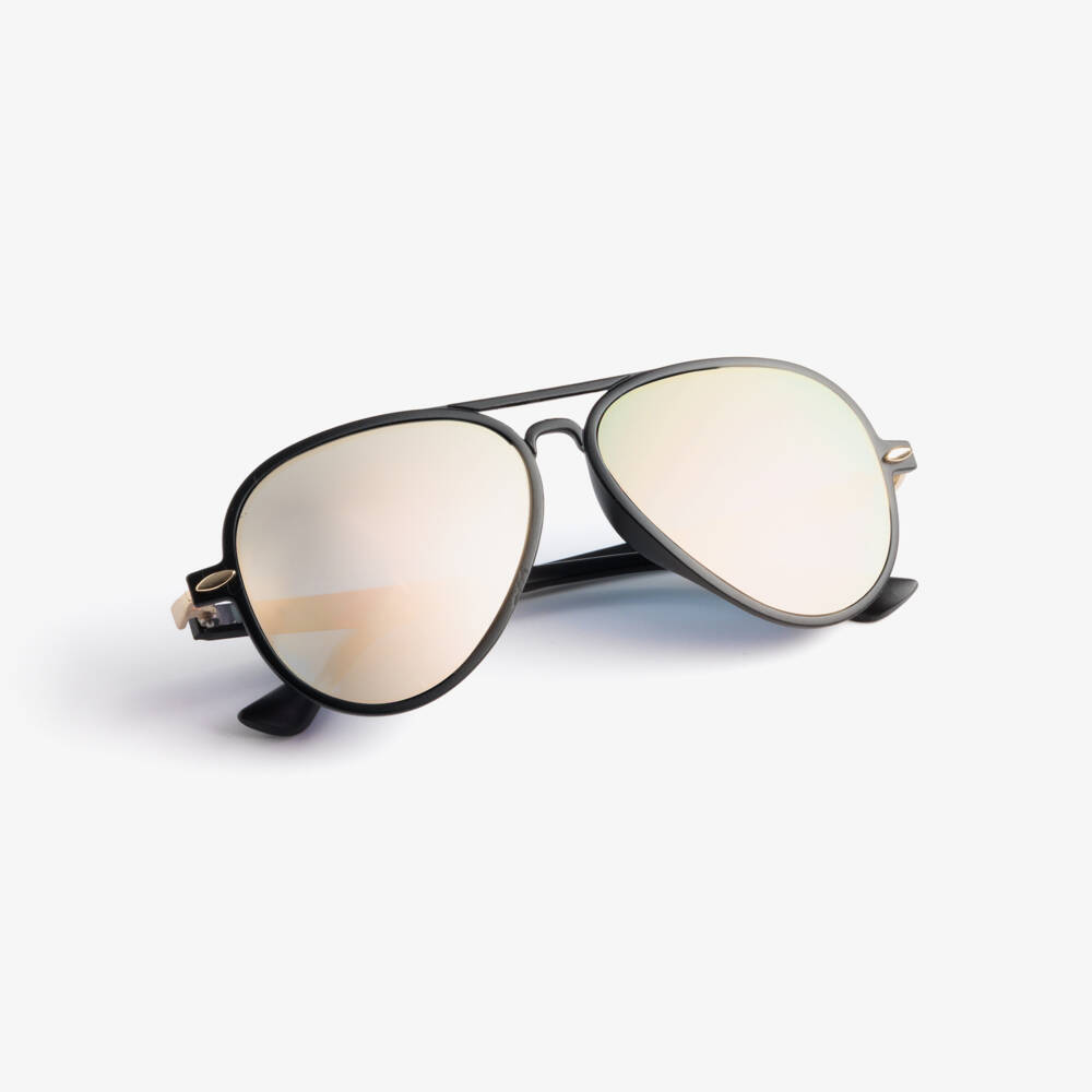 Angel's Face-Girls Black Aviator Sunglasses (UV400) | Childrensalon
