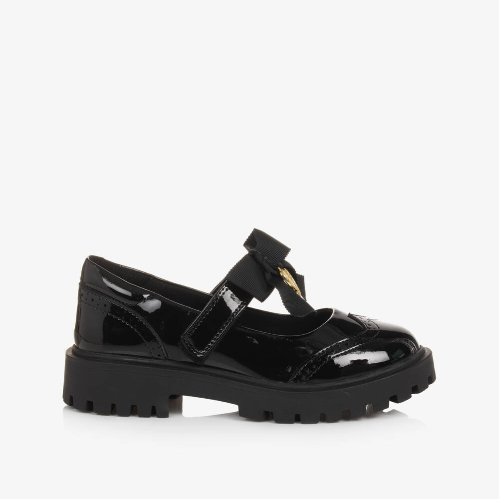 Angel's Face-Girls Black Faux Patent Leather Shoes | Childrensalon