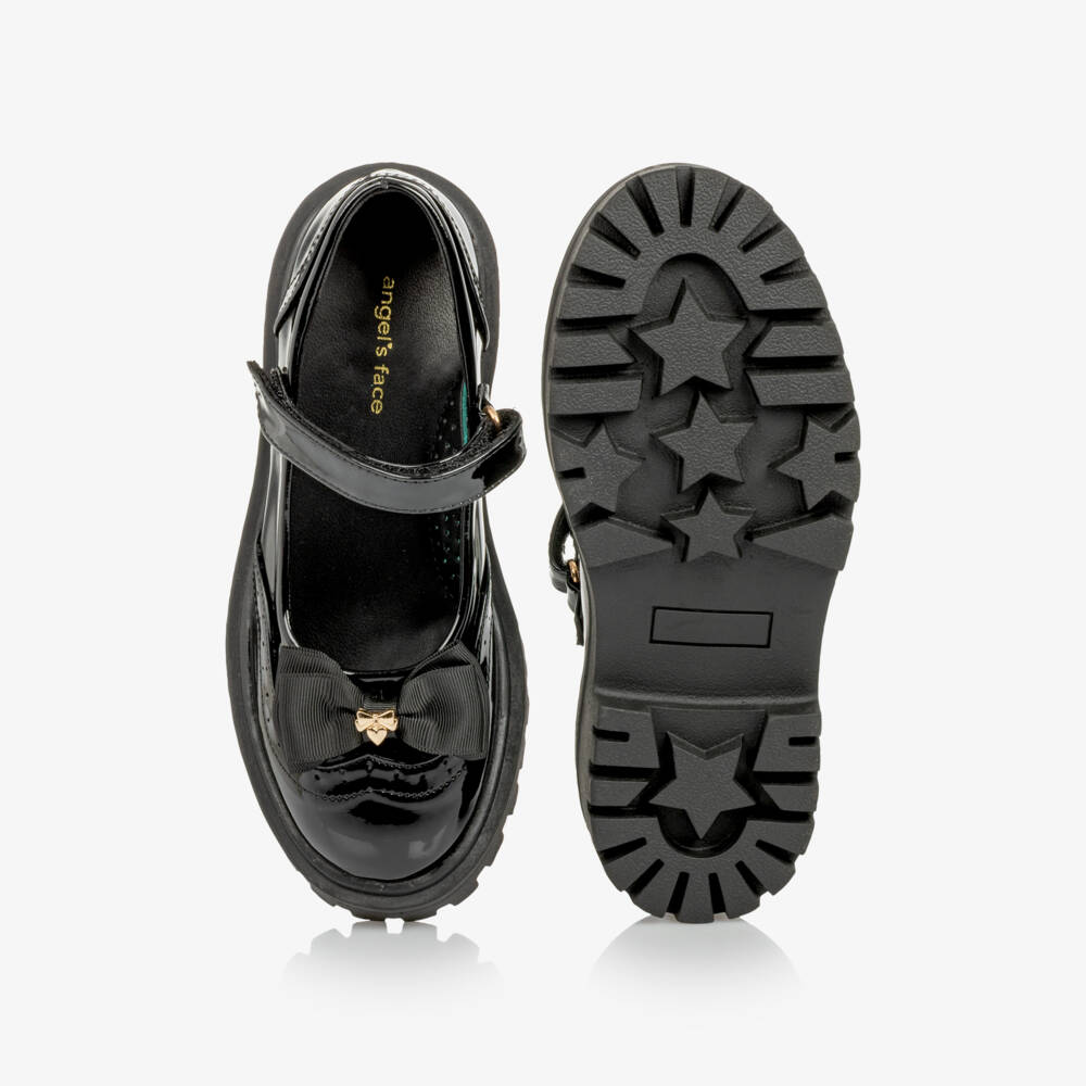 Angel's Face-Girls Black Patent Faux Leather Mary Jane Shoes | Childrensalon