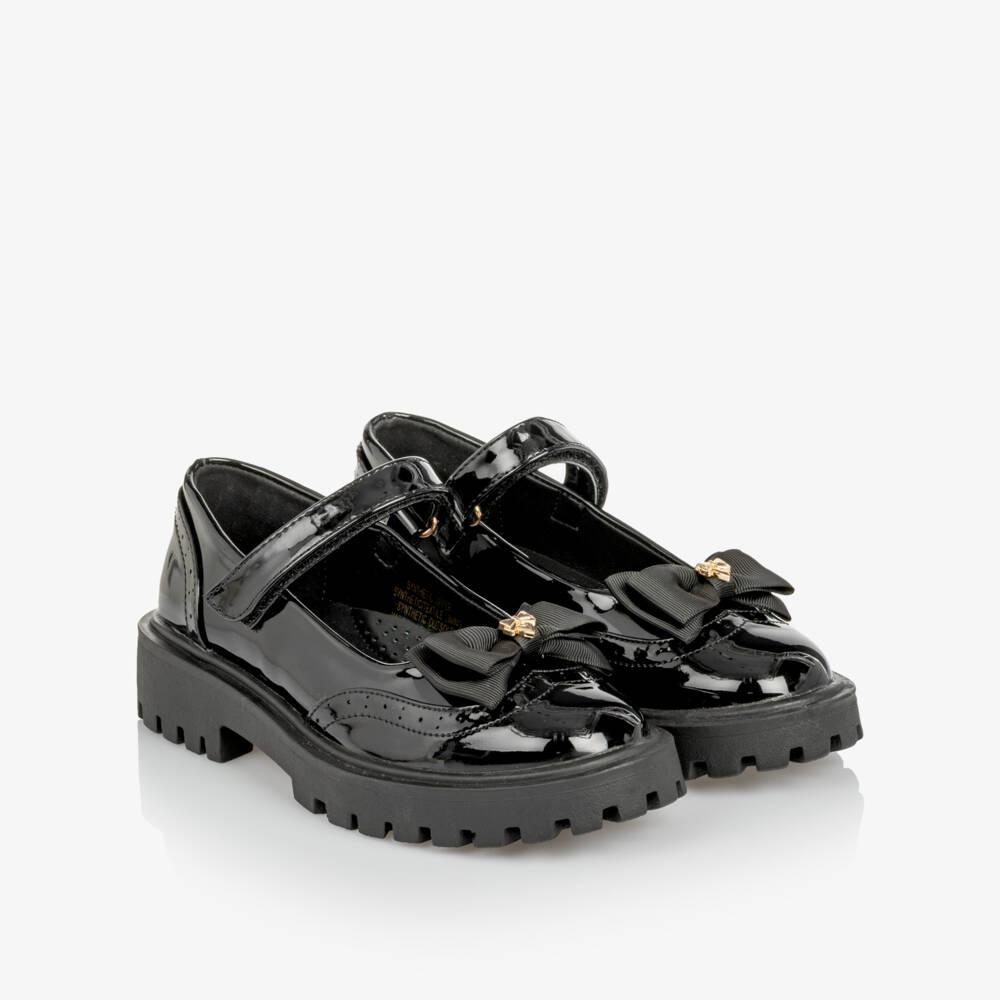 Angel's Face-Girls Black Patent Faux Leather Mary Jane Shoes | Childrensalon