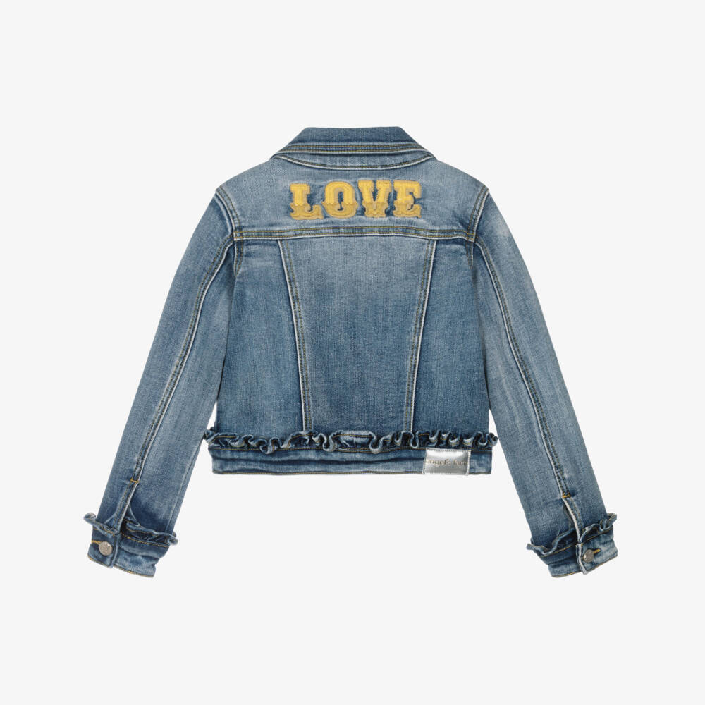 Angel's Face-Girls Blue Denim Jacket with Ruffles | Childrensalon