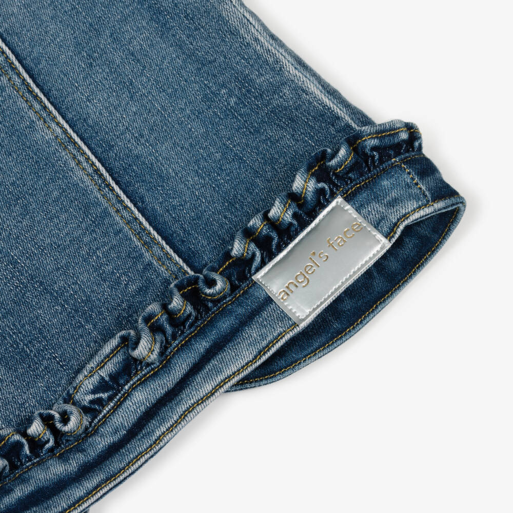 Angel's Face-Girls Blue Denim Jacket with Ruffles | Childrensalon